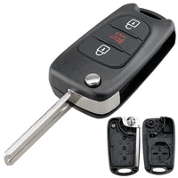 3 buttons replacement car remote flip key shell auto car key case with uncut blade fit for hyundai i30 ix35 kia k2 k5