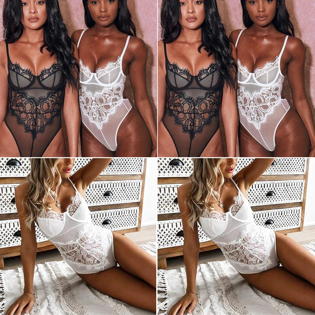 Новейшее модное однотонное Кружевное боди, нижнее белье, женские сексуальные эротические кружева, нижнее белье, ночное белье, нижнее белье, комбинезон-Пижама