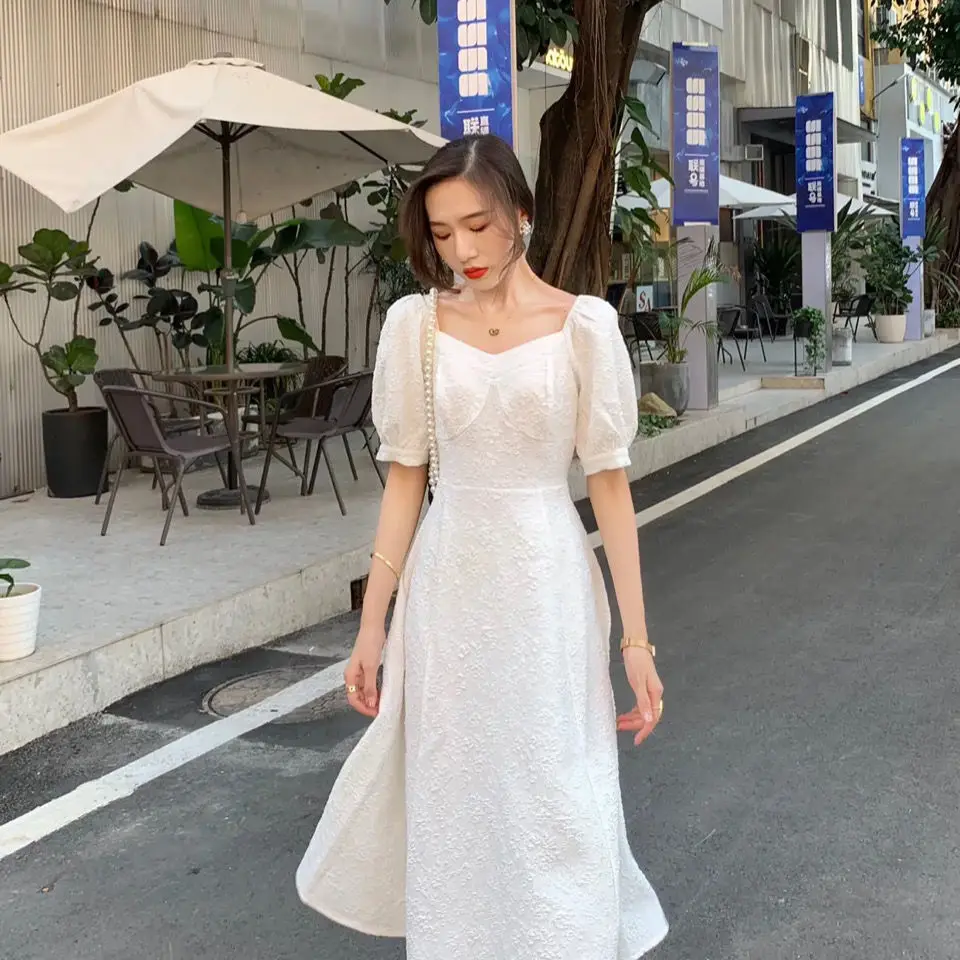 

Vintage Fairy Dress Women French Elegant Designer Chiffon Dress Classy Princess Holiday Casual Party Midi Dresses for Women 2021