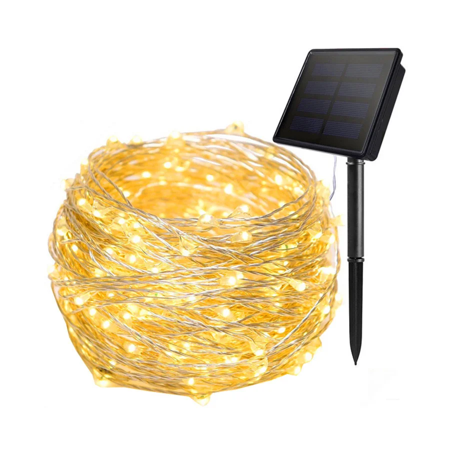 

10M 40M Solar String Lights Outdoor Solar Copper Wire Star Twinkle Fairy Lights Decoration Christmas Patio Fairy Garland Light