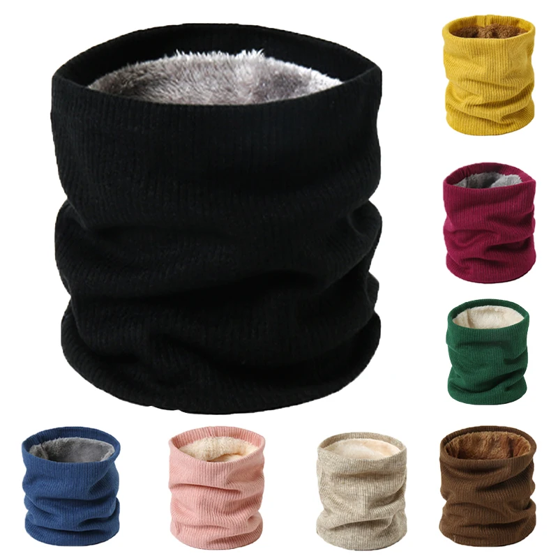 Зимние вязаные кашемировые Мягкие толстые теплые меховые шарфы высокая