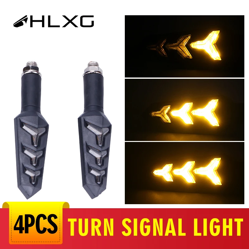 4 шт. рыбья кость y образная ходовая Лампа мотоцикл светодиодный поворотники