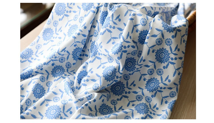 

Chinese style floral printed fabric women's cheongsam dress chiffon satin fabric