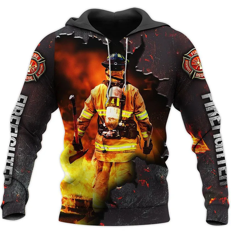 

Мужская повседневная толстовка с капюшоном, толстовка с 3D-принтом пожарного, Женская куртка на молнии, пальто унисекс с длинным рукавом, уличная одежда 04