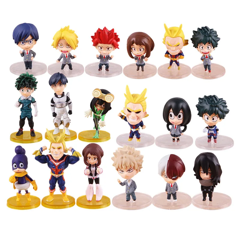 

9pcs/Set Anime My Hero Academia Figure Izuku Midoriya Shouto Todorok URARAKA Bakugou Katsuk Hero Academ PVC Action Model Toys