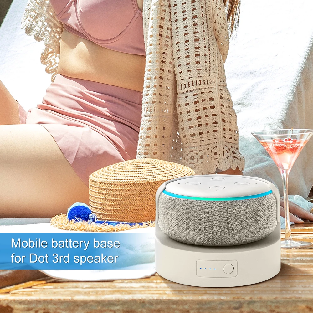 Портативное зарядное устройство Echo Dot3 Пауэр Бэнк для Dot 3rd Gen держатель