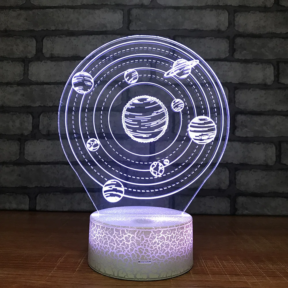 

Galaxy LED RGB Night Light7 Color Change Desk Light 104 Action Figure PVC Kids Toys Brinquedos Christmas Gift