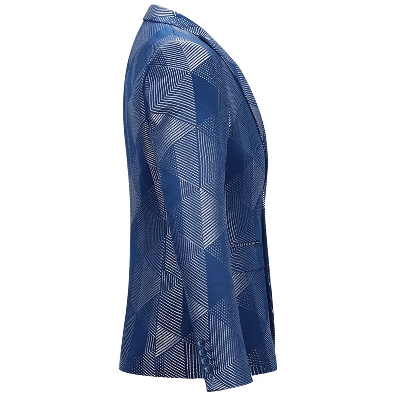 YUNCLOS темно-синий с одной пряжкой вечерние мужские куртки воротником Мужской