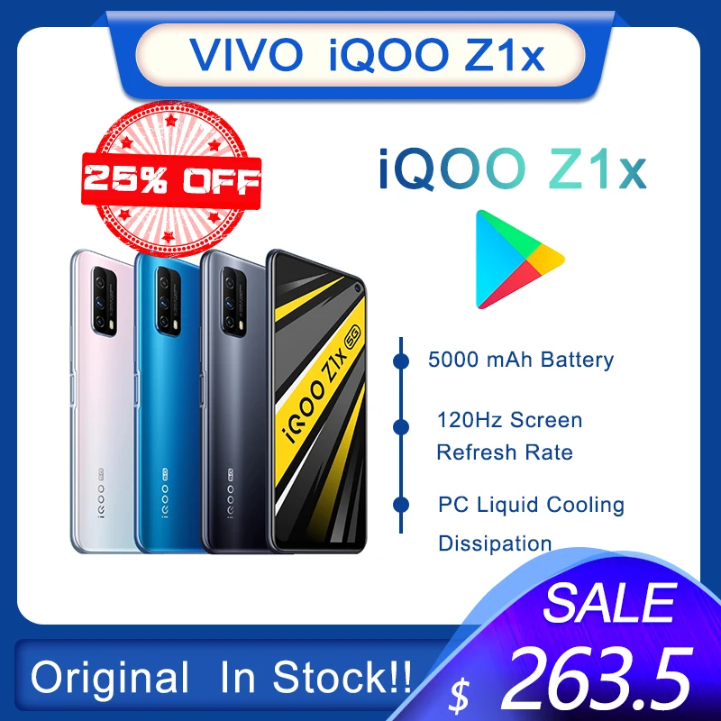 

Смартфон iQOO Z1x, Snapdragon 76 5G, 5000 мАч, 33 Вт, 120 Гц