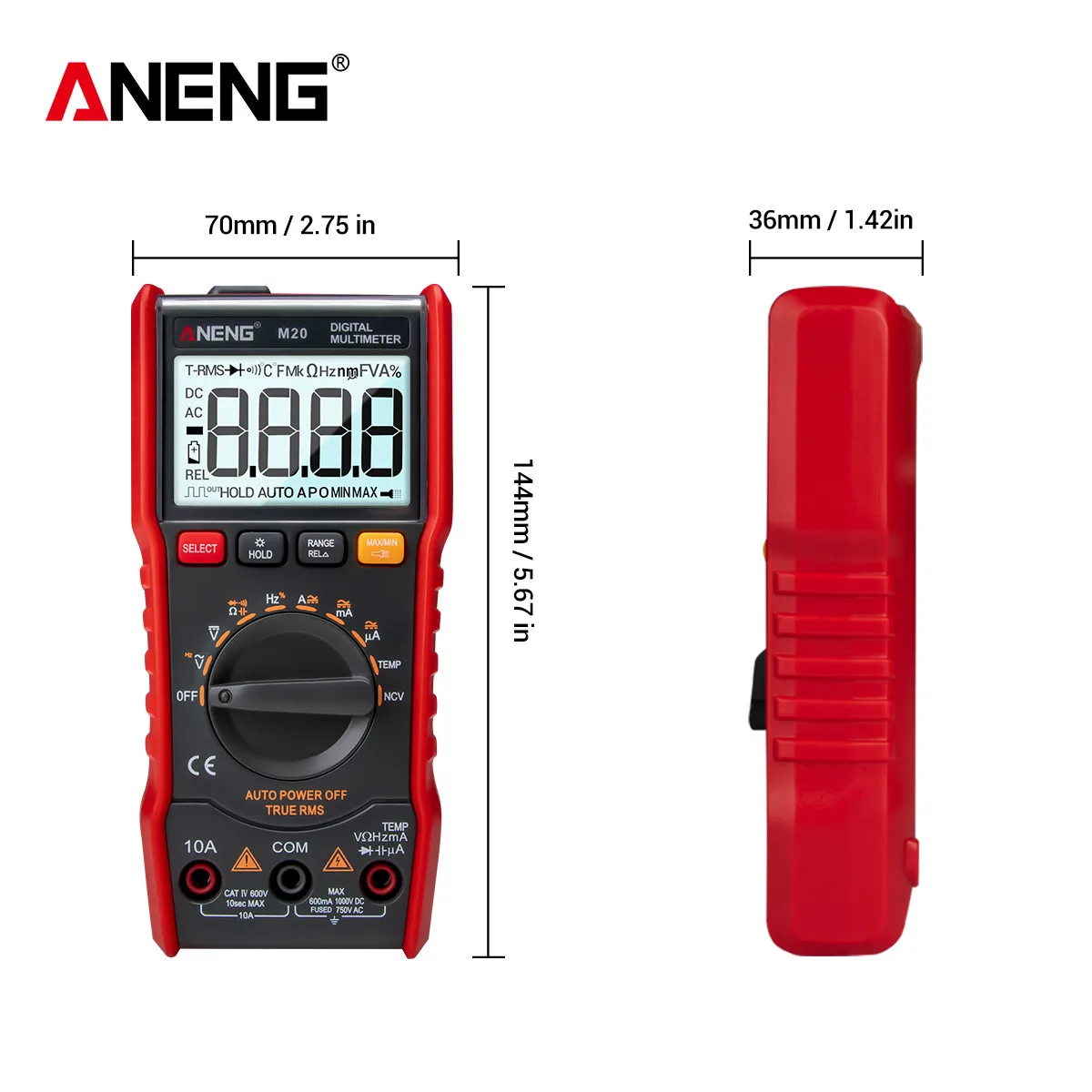 ANENG M20 мультиметр цифровой тестер 6000 отсчетов digital multimeter цифровой Мультиметр токовые клещи transistor tester esr тестер транзисторов амперметр автоматический dc dc мультиметры цифровые конденсатор тестор