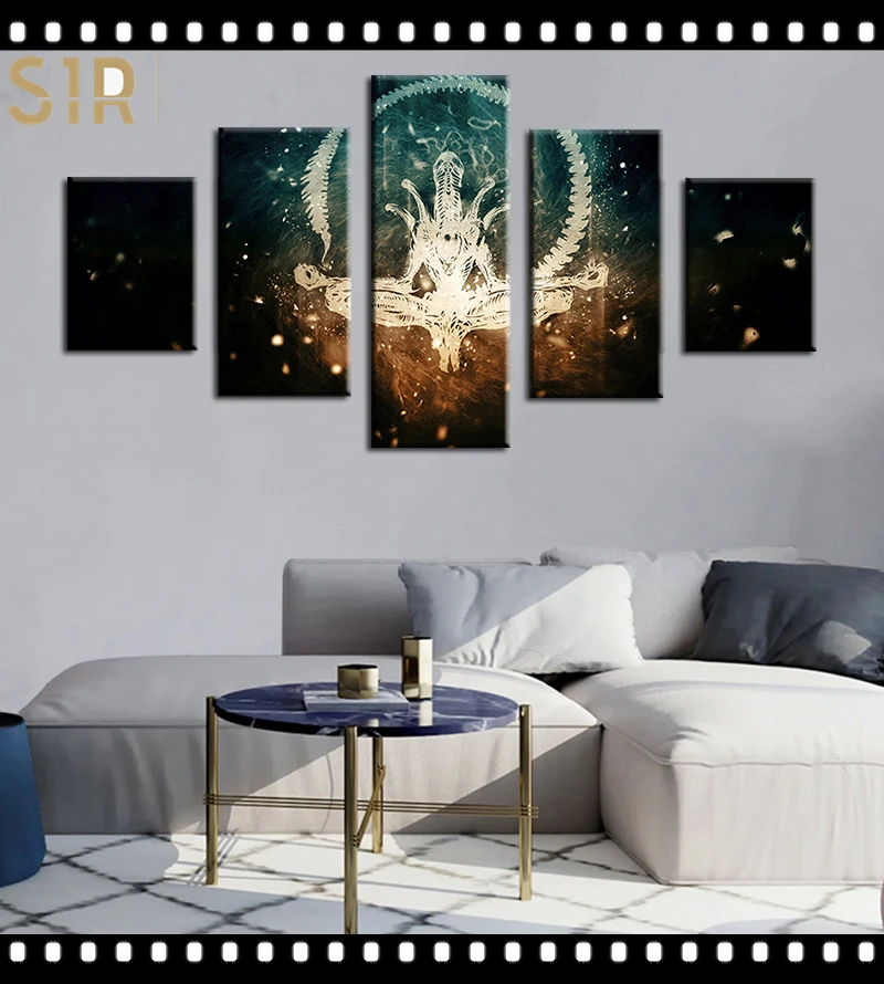 

Anime Movie Posters Wall Art 5 Pieces Canvas Painting Poster Pictures Home Decor Living Room HD Printed Poster Wall Painting
