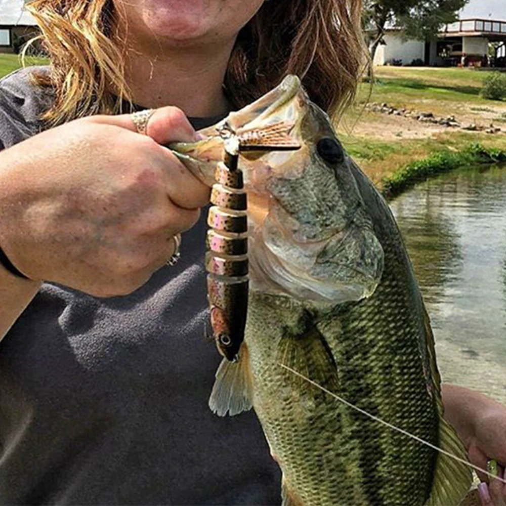 

WELLSHR 13.5cm 19g Multi Jointed Pike Bass Swimbait Fishing Lure Fish Crankbaits Artificial Hard Fishing Bait Wobblers Tackle