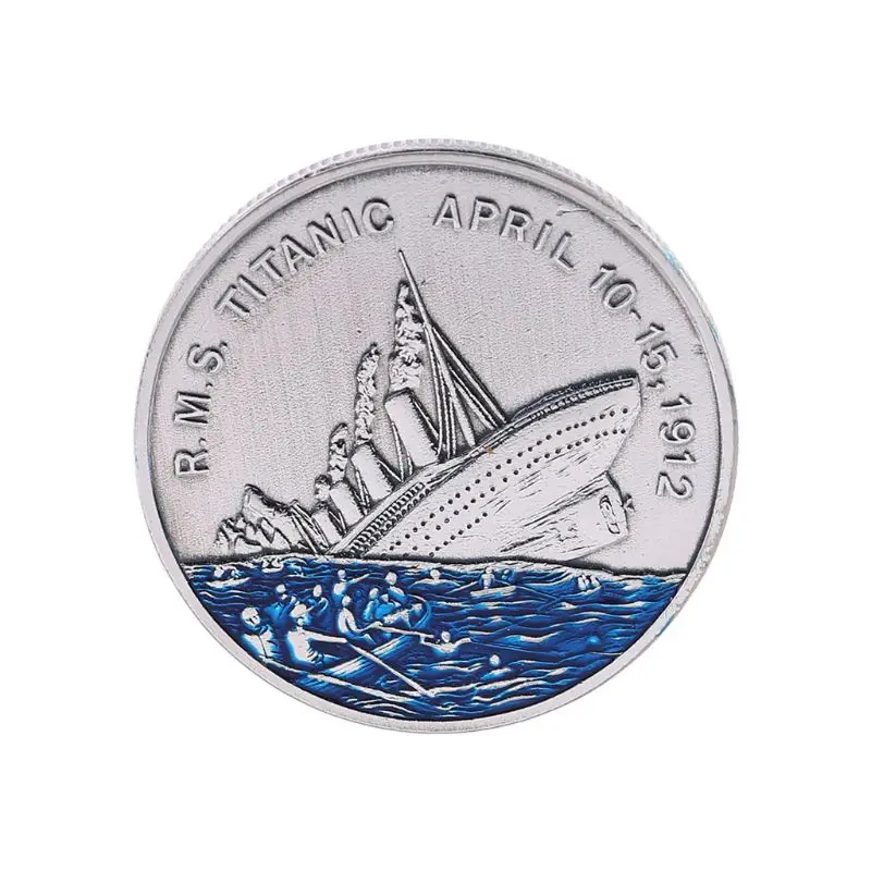 Титаник остаточная оболочка памятная монета настольный дисплей украшения