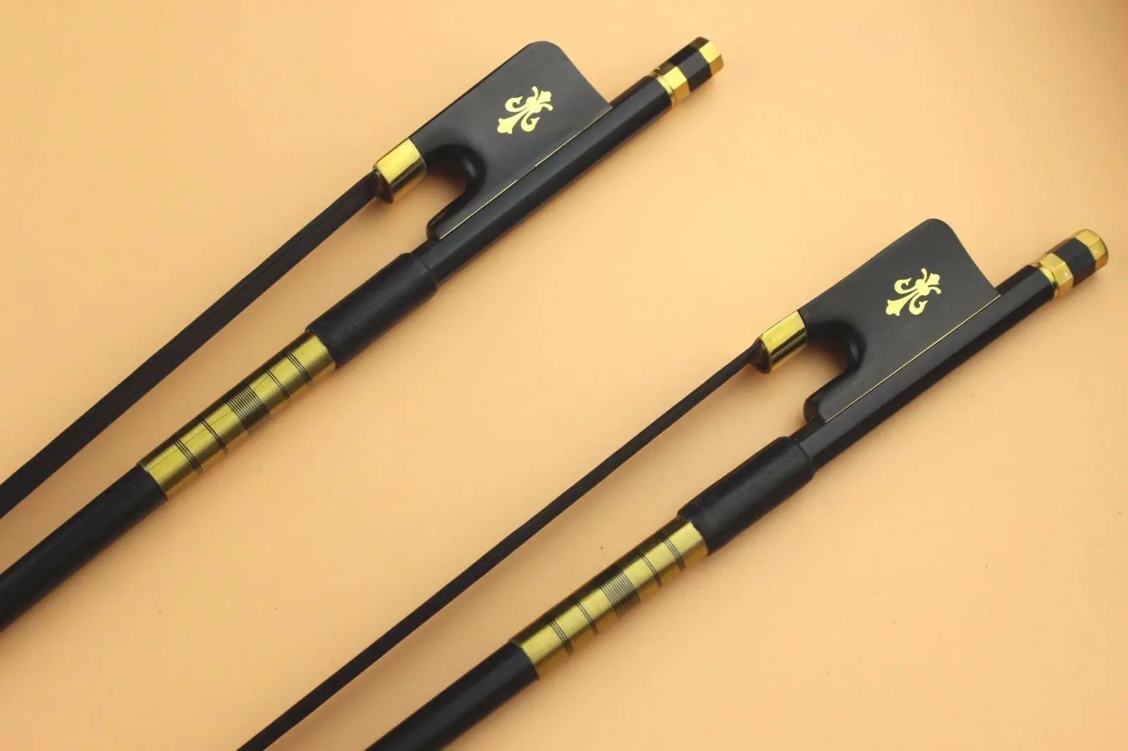 

New PRO 4/4 Carbon fiber cello bow ebony frog inlaid copper flower