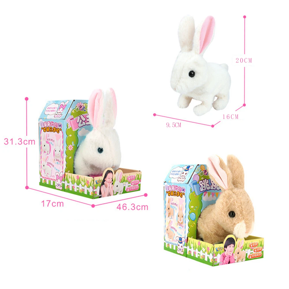 

Childrens Electronic Jumping Rabbits Toys Kids Intelligent Animal Robot Pets Simulation Interactive Plush Toy Rabbit Jumping