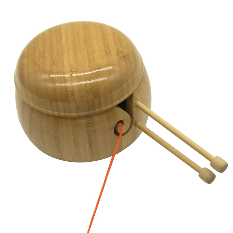 Ручной работы деревянные пряжа сапожки с круглым носком шерсть хранения чаши для