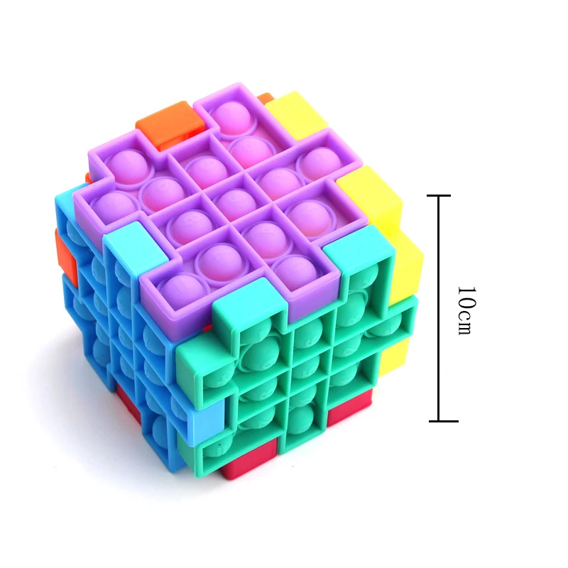 

Fidget Relieve Stress Toys Pops Kit Cube Model Bubble Antistress Adult Children Sensory Silicone Puzzle Squeeze Children Gift