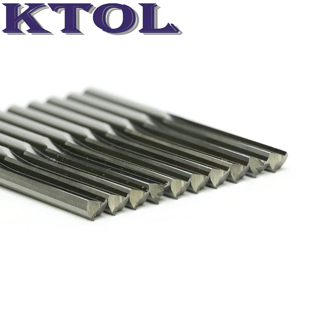 4 мм 2 Флейта концевая фреза прямой фрезы гравировальные Фрезы 10 шт. карбид