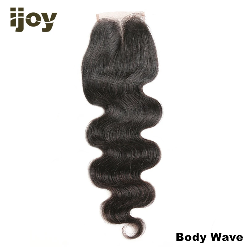 Kinky Curly Hair Closure человеческие волосы для наращивания 4x4 закрытие шнурка натуральный цвет "-20" бразильский кудрявый закрытие Non-Remy IJOY - Цвет: Body Wave