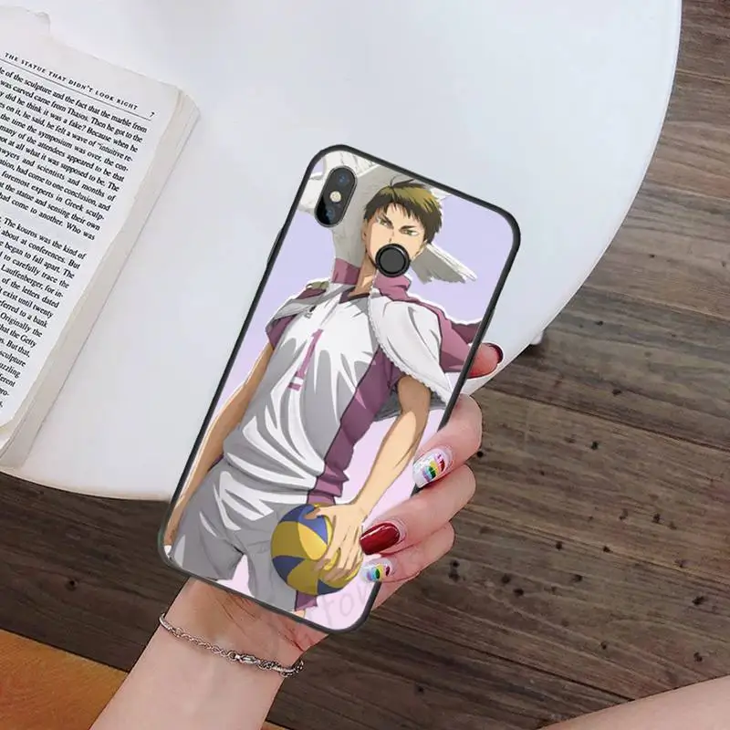 

Ushijima Wakatoshi Shiratorizawa Anti-fall mobile Phone Case For Xiaomi Redmi note 7 8 9 t k30 max3 9 s 10 pro lite