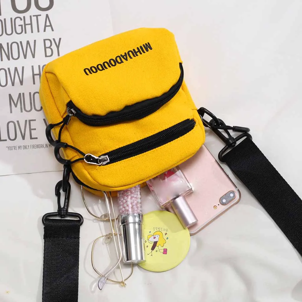 Женские сумки Повседневная Холщовая Сумка через плечо маленькая сумка для