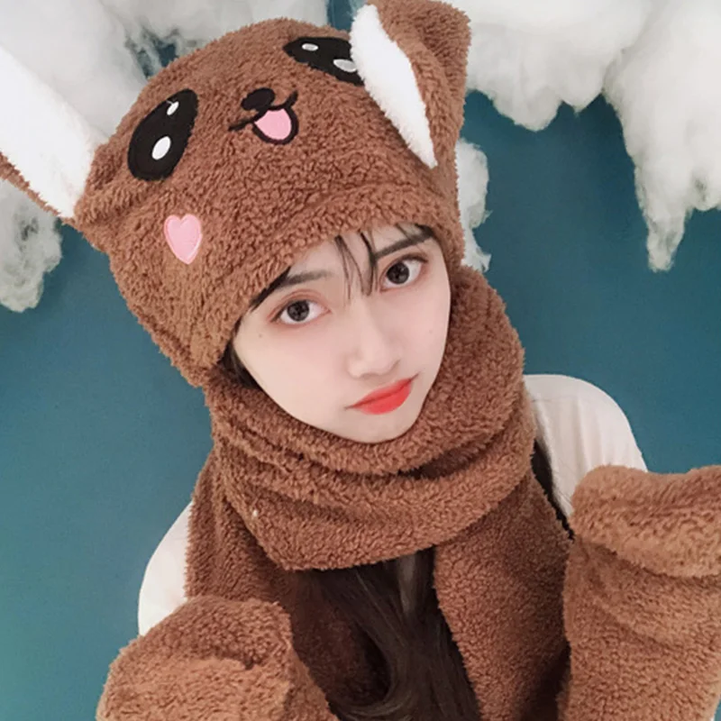 Женские головные уборы Cpop Moving Ear Buuny милые домашние шапки с плюшевой игрушкой и