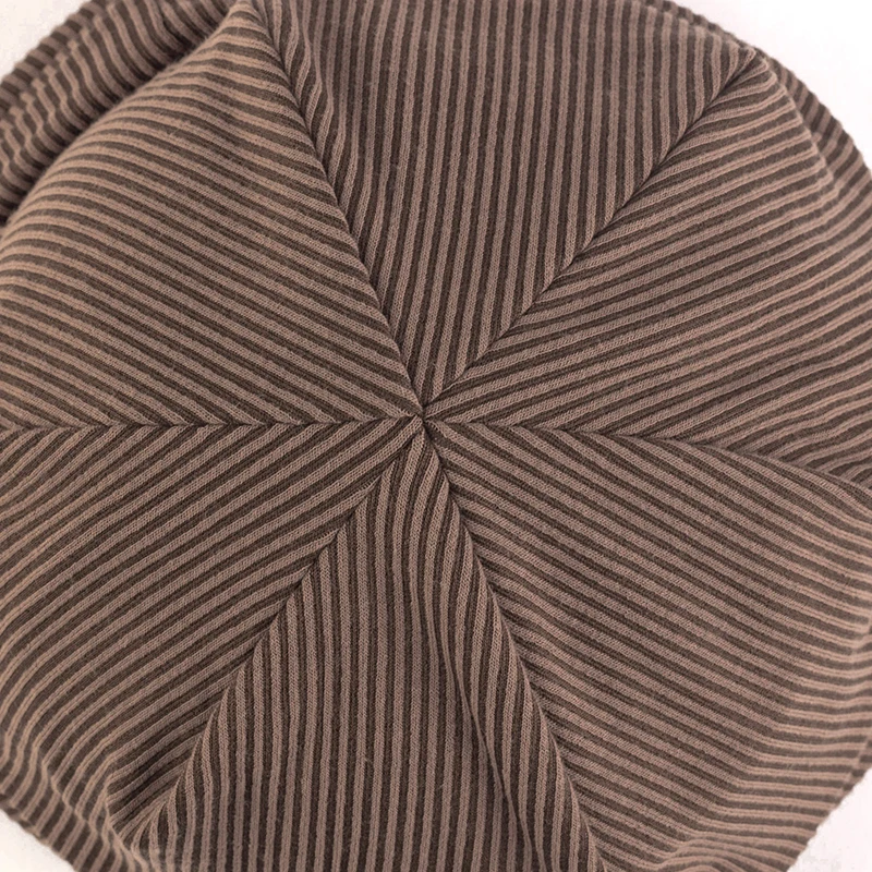 

Fashion Women Men Loose Casual Skullies Beanies Hat Outdoor Solid Color Knitted Striped Bonnet Hats Men's Autumn Spring Gorras