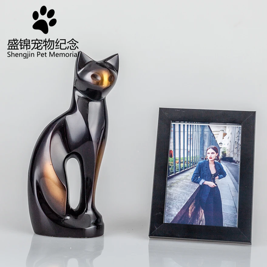 golden Взрослых Pet кремации пепел держатель урны собака кошка лапой "Мемориал" Шкатулка животного похороны память в форме сердца всегда в моем сердце - Цвет: golden
