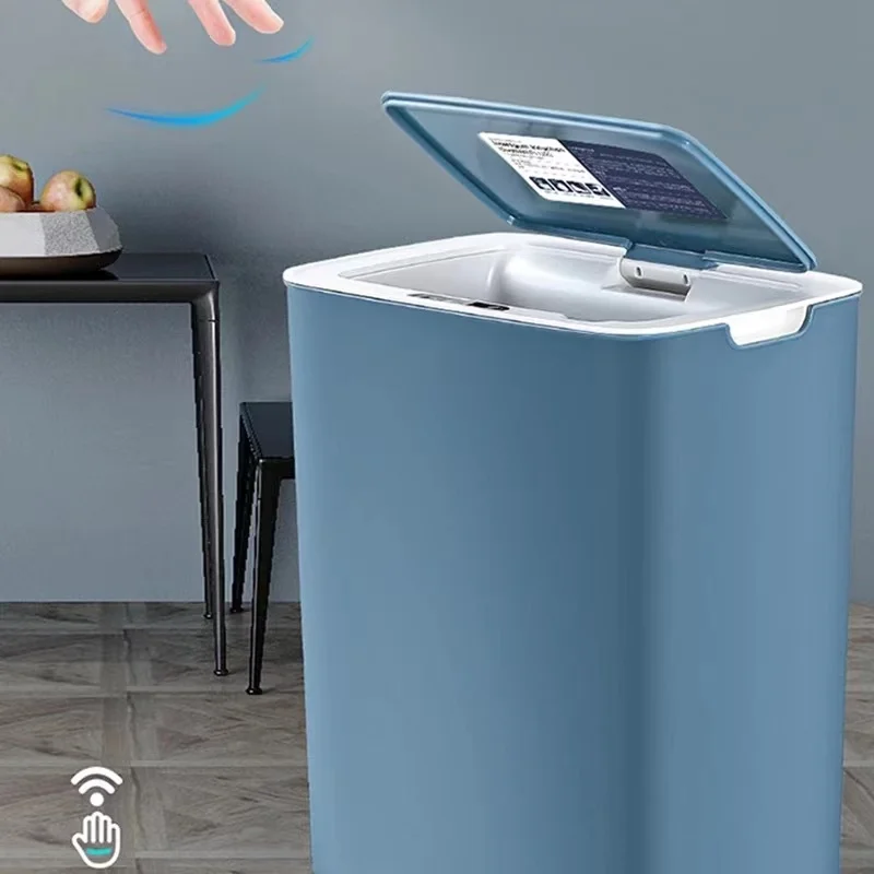 

14L Smart Trash Can Automatic Infrared Sensor Dustbin Home Garbage Bin White Home Intelligent Electric Garbage