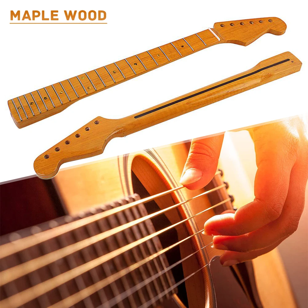 

Wooden 21 Fret Electric Guitar Neck Fingerboard Neck Replacement Accessories Universal for Electric Guitar