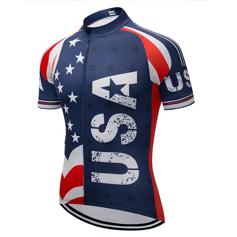 

Outdoor Cycling USA Jersey Bike MTB Wear Jacket Pro Race Short Shirt Breathable Maillot Ciclismo Sport Top 2022 New design Dress