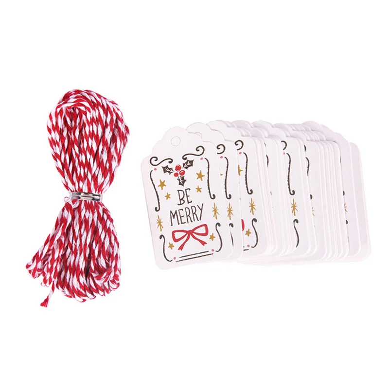 50Pcs/lot Christmas Tag Multi-Style Kraft Paper Tags Handmade DIY Crafts Hang Gift Wrapping Supplies Labels For | Дом и сад