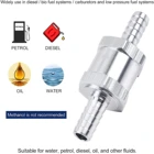 681012 мм невозвратный односторонний обратный клапан для топливной линии, масла, бензина, дизельного топлива, алюминий, топливный шланг, клапаны, хромированный, для дома