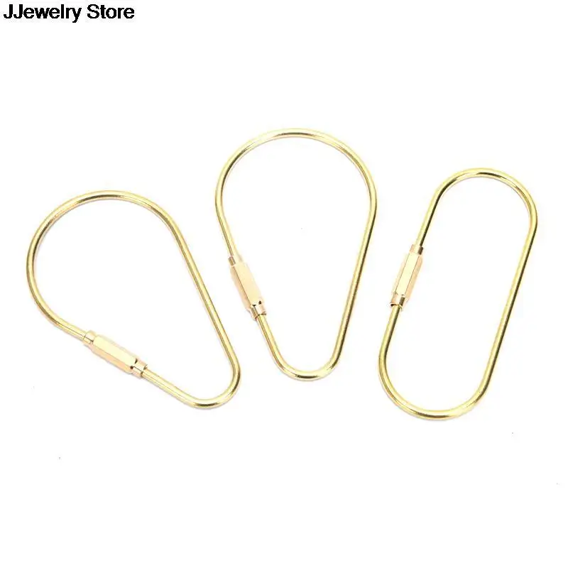 1 шт. латунный брелок с Замком D золотистого цвета для кемпинга аксессуары |