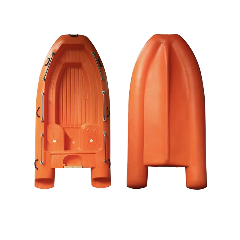 3 5 м оранжевая двойная жесткая пластиковая лодка PE для рыбалки простая каяк