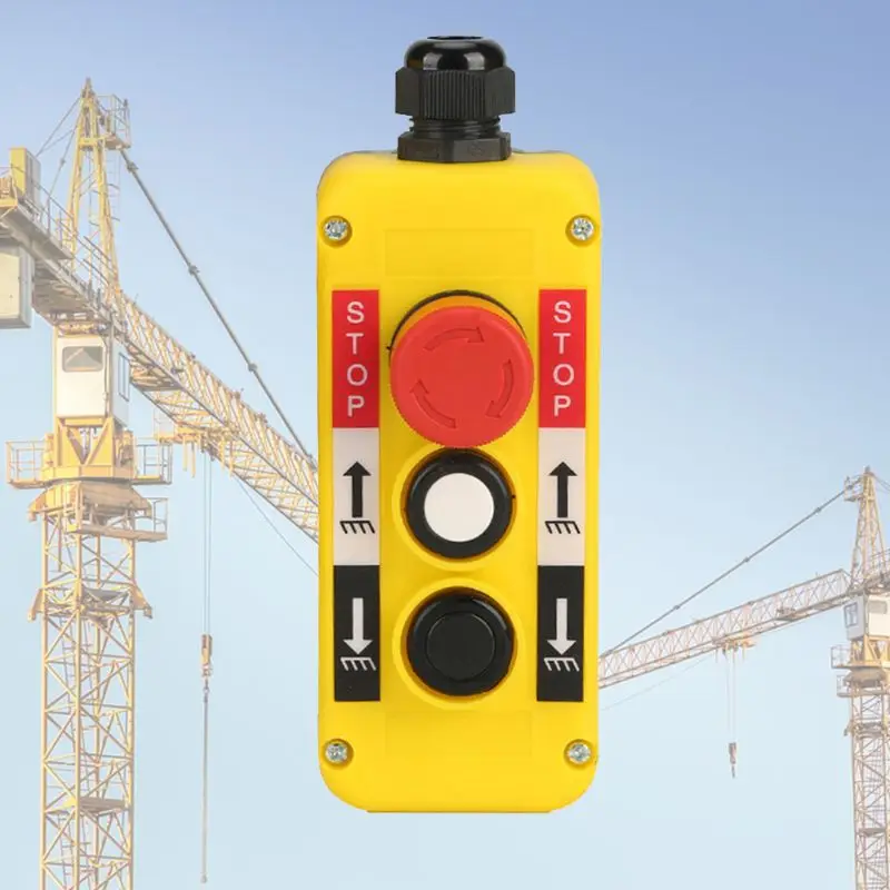 

RV accessories Waterproof Industrial Push Button Switch Emergency Stop for Electric Crane Hoist Pendant Control Station