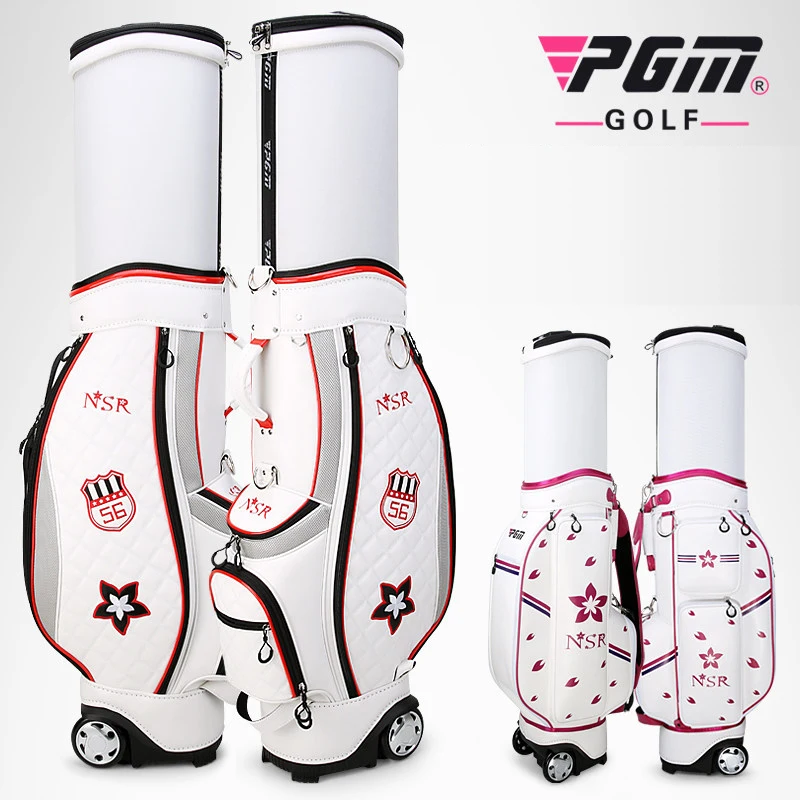 Retractable!PGM Extend Golf Women Standard Ball Package Multifunction Hard Shell Package with Sport Rain Cover Aviation Lady Bag
