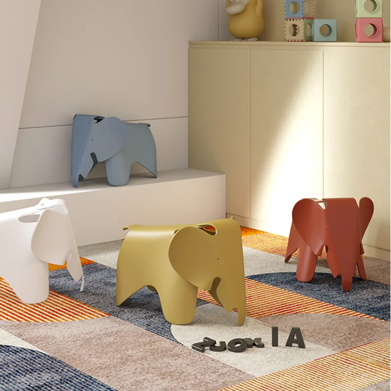 

Nordic style creative personality elephant chair cute kindergarten children changing shoes chair stool