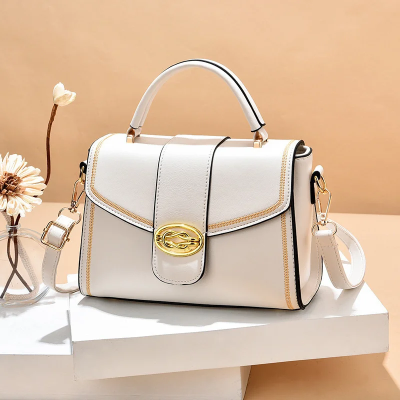 

Однотонные модные кожаные сумки для женщин 2021 дизайнерская Роскошная Высококачественная универсальная сумка-мессенджер через плечо сумка...