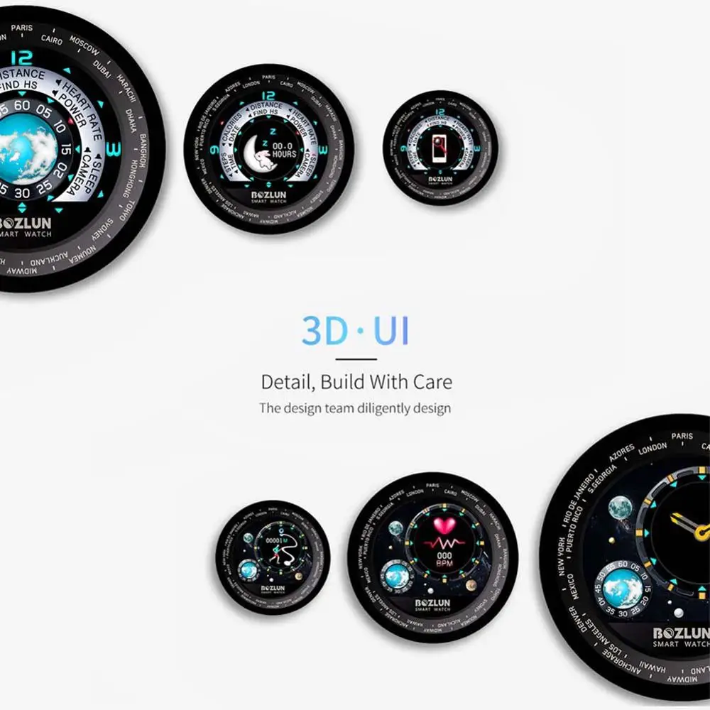 Новые Модные Цветные часы с 3D пользовательским интерфейсом умные монитором
