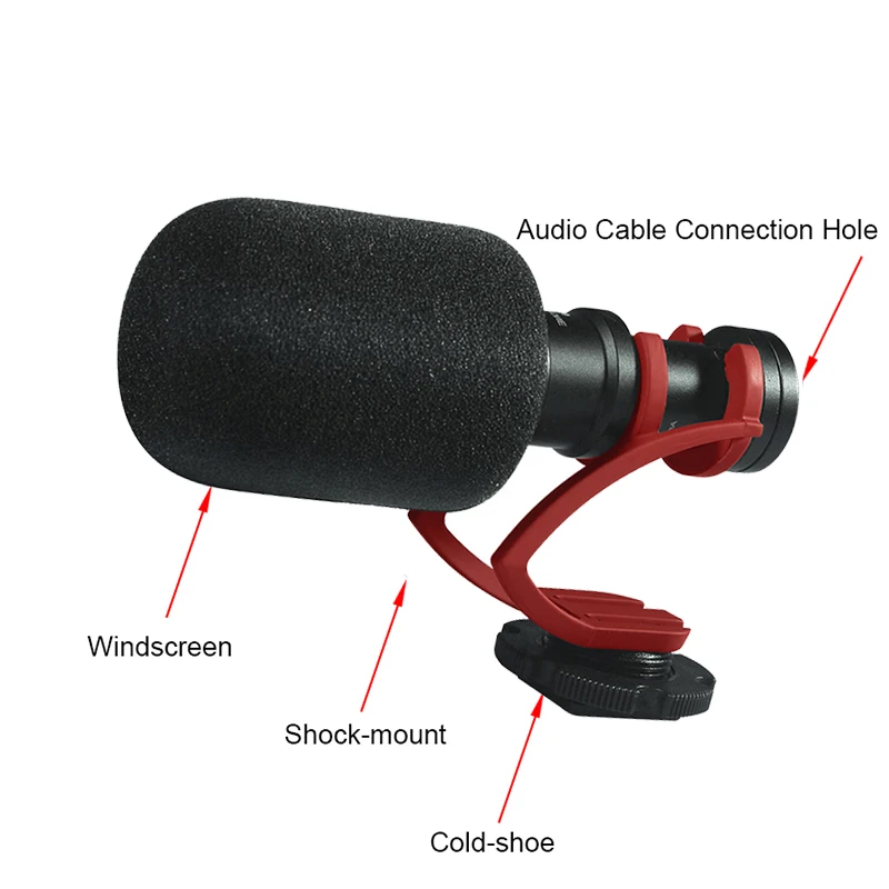 

COMICA CVM-VM10II Video Recording Mic on Camera / Phone Micro-phone for Canon Nikon Sony DSLR Camcorder for IPhone Samsung S9 S1