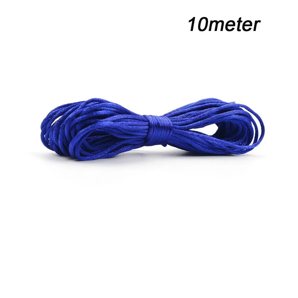 10m navy cord LOFCA, разноцветный нейлоновый шнур, Прорезыватель для сосок, зажим, аксессуары, сделай сам, для прорезывания зубов, ожерелье, подвеска для изготовления ювелирных изделий - Цвет: 10m navy cord