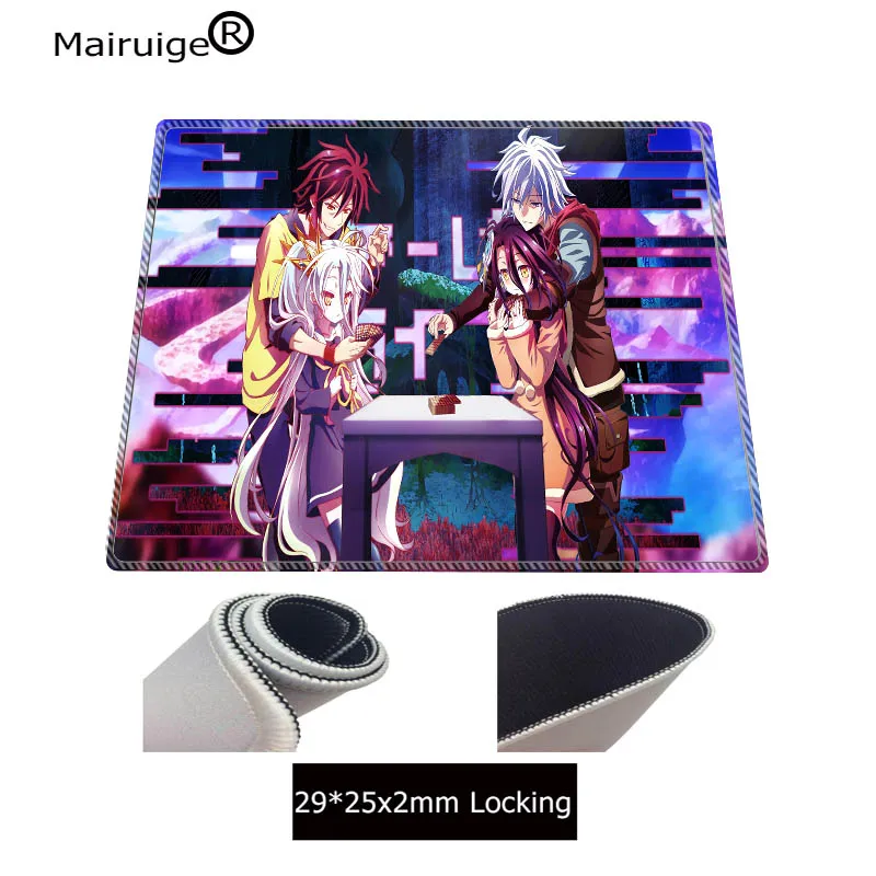 Mairuige Anime Cartoon No Game Life Gamer Speed Mice Retail Large Rubber Waterproof Mousepad Locking Edge Desk Mat for CSGO | Компьютеры и
