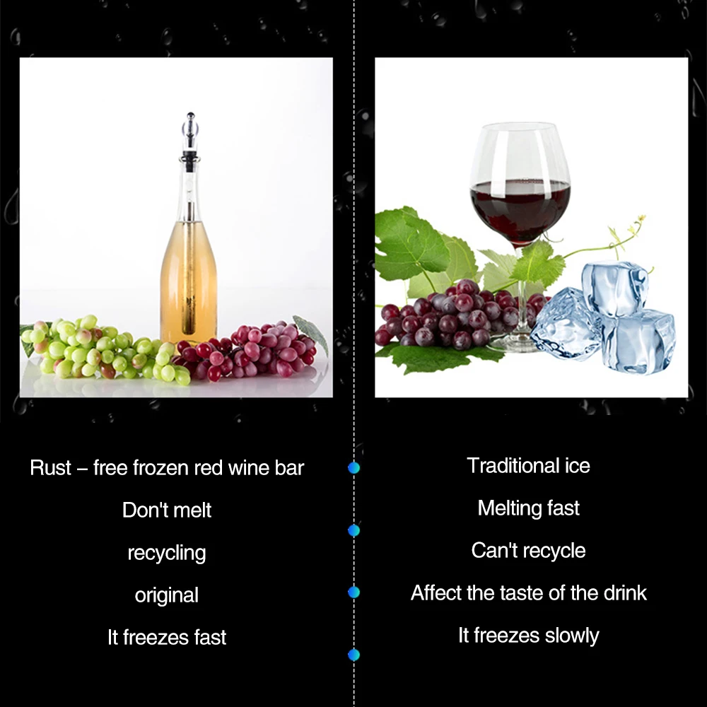 Нержавеющая сталь лед палочка для охлаждения вина винной заливщик охладитель