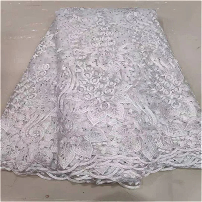 Стильная африканская Высококачественная сетчатая Свадебная кружевная ткань 2019