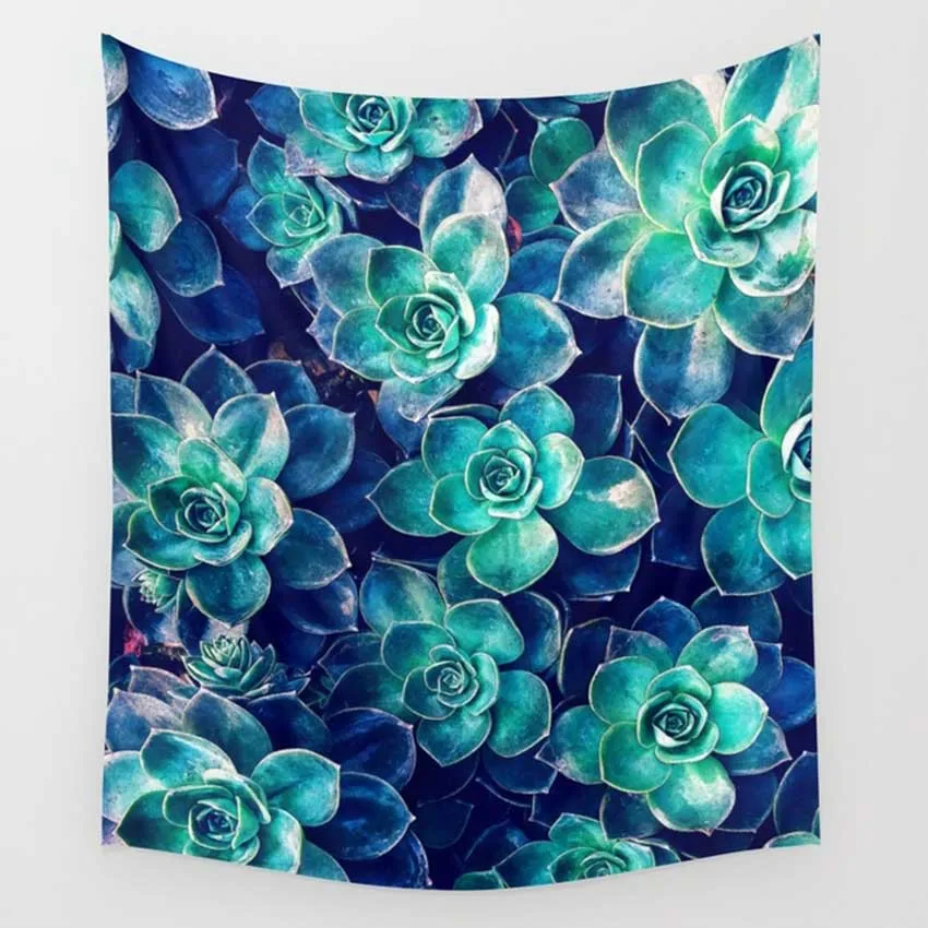 Гобелен на стену украшение с зелеными растениями настенный гобелен для спальни