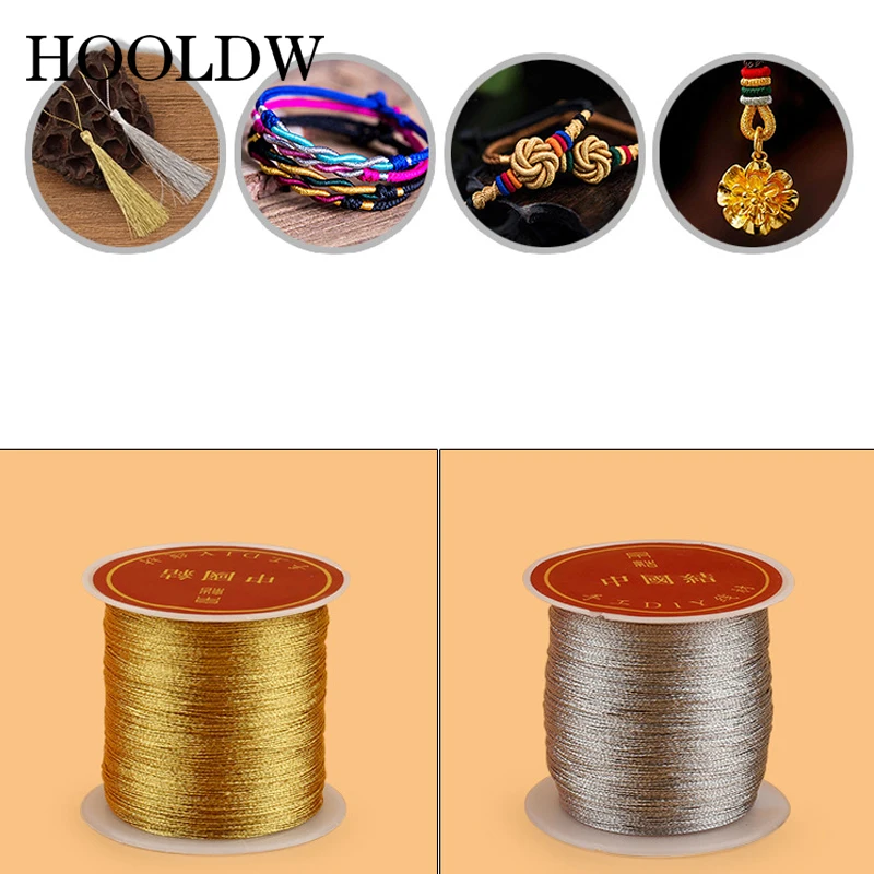 Высококачественный шнур золотого и серебряного цвета 0 2 мм 4 6 8 1 нейлоновый нить