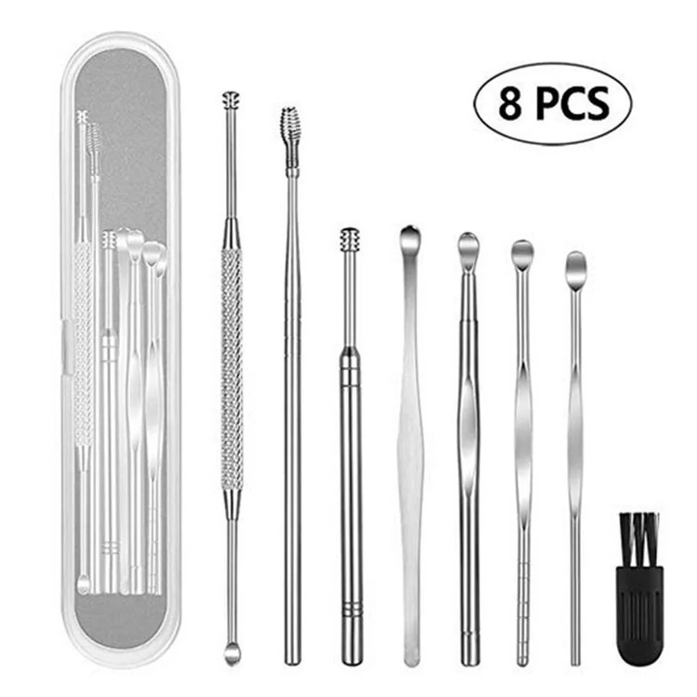 8PCS Acne Blackhead Removal Needles Black Dots Cleaner Head Pore Deep Cleansing Tool Face Skin Care | Красота и здоровье