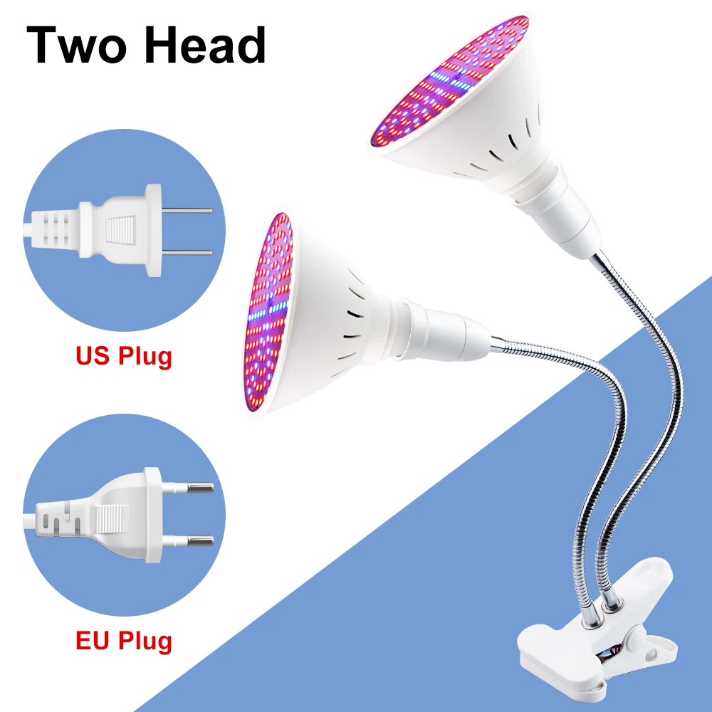 Фитолампа светодиодный светильник полного спектра E27 лампа для выращивания