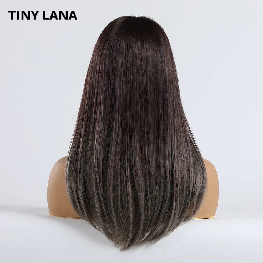 Крошечный LANA высокотемпературный волоконный длинный прямой Омбре черный